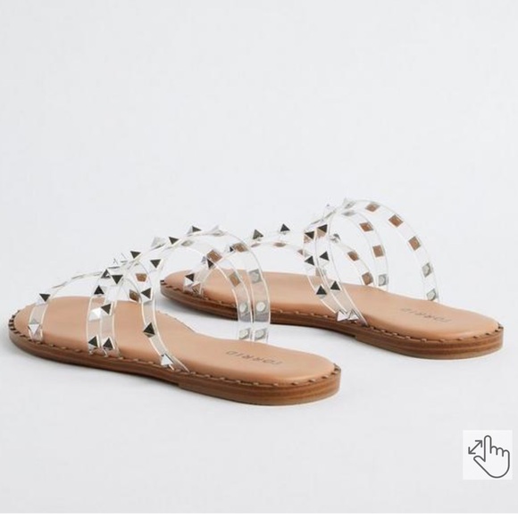 Torrid clear rock stud wide width sandals size 8 - Picture 3 of 7